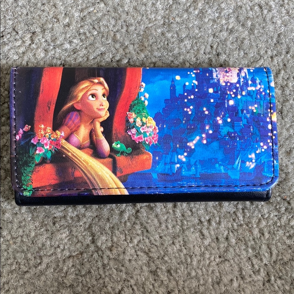 Disney Rapunzel Wallet with Blue and Purple Design
